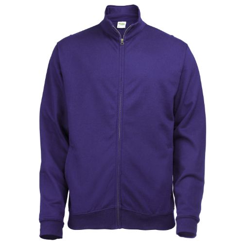 Awdis Just Hoods Fresher Full-Zip Sweatshirt Purple